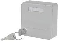 METZ CONNECT Modul-Unterputz-Gehäuse mit Klappdeckel und Schloss, grau, 2 Port unbestückt für Keystone ( 1309471003KI )