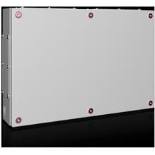Rittal KX 1540.000 Klemmenkasten, BHT: 600x400x120 mm, Stahlblech, ohne Montageplatte, mit Deckel, mit Flanschplatte