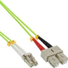 InLine® LWL Duplex Kabel, LC/SC, 50/125µm, OM5, 1m (88641Q)