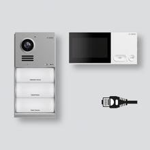 Siedle IQSL-0 Video-Türsprechanlagen-Set LAN, Video-Türstation & Video-Innenstation, 4,3" Display, Smartphone-Anbindung, Freisprechen, Tag/Nachtfunktion silber/weiß (210013218-00)