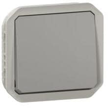Legrand Plexo New Einsatz Wechselschalter 10AX, Steckklemmen (SL), IP 55, grau (069511L)