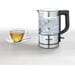 Severin WK 3472 Mini Glas-Wasserkocher, 1100W, 0,5l, Kalkfilter, BPA-frei, Glas/Edelstahl gebürstet/schwarz