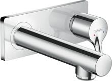 hansgrohe Talis S Einhebel-Waschtischarmatur Unterputz für Wandmontage mit Auslauf 16,5 cm, Messing, 5 l/min, Chrom, (72110000)