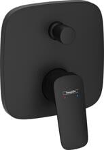 hansgrohe Logis Einhebel-Wannenarmatur Unterputz mit integrierter Sicherungskombination nach EN1717 für iBox universal, Messing, 25,6 l/min, Mattschwarz (71407670)