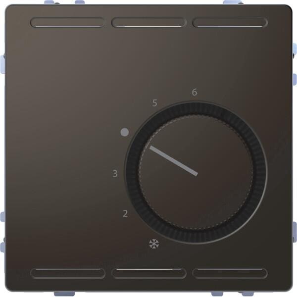 Merten Raumtemperaturregler mit Wechselkontakt und Zentralplatte, System Design, 24V, anthrazit (MEG5763-6034)
