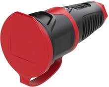 PCE Taurus2 Vollgummi-Kupplung DB nat IP54, gerade, schwarz/rot (2521-sr)