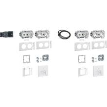 Hager GAPSET2 2xArbeitsplätze, je 3 Steckdosen+USB-Charger, 15W, 2xRJ45, Cat.6A, Frontrastend, verkehrsweiß