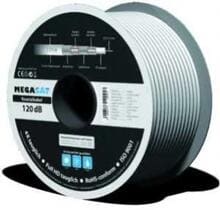 Megasat Koaxialkabel, 4-fach Abgeschirmt, 120dB Cu/St.CCS1, 1mm, 500 m Trommel (100131)