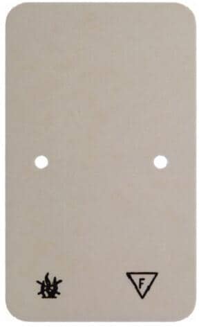 Berker 105340 Selbstverlöschende Bodenplatte für Doppelsteckdose, Aufputz, weiß