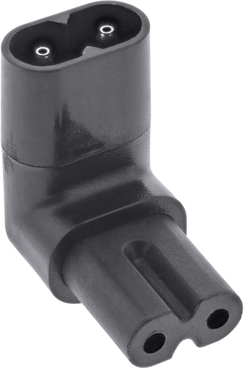 InLine Netzadapter IEC 60320 C8 / C7, oben/unten gewinkelt 2pol. (16723H)
