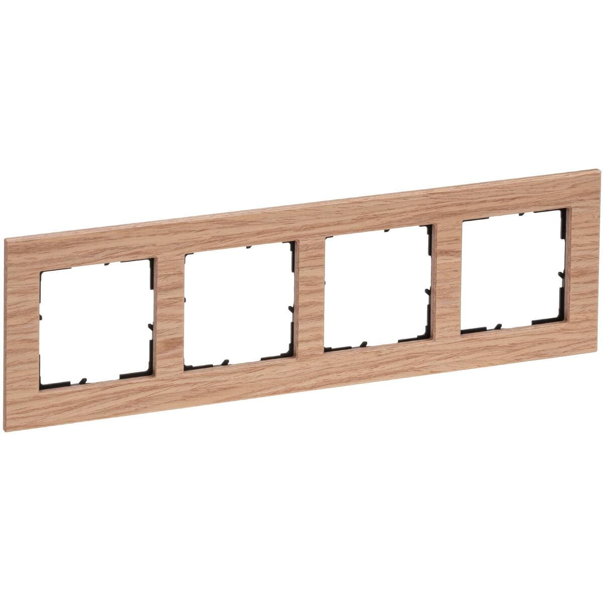 Legrand SEANO Natura 4-fach Rahmen aus Echtholz, 90x304mm, Eiche hellbraun (766144)