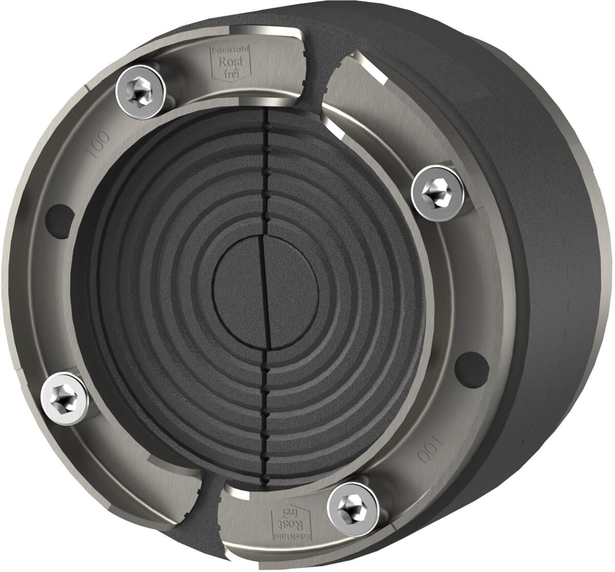 hauff HSD100 SSG 1x18-65 b40 A2/EPDM55 Standard-Ringraumdichtung für Rohre, 1 Durchgang, Edelstahl rostfrei (6112248)