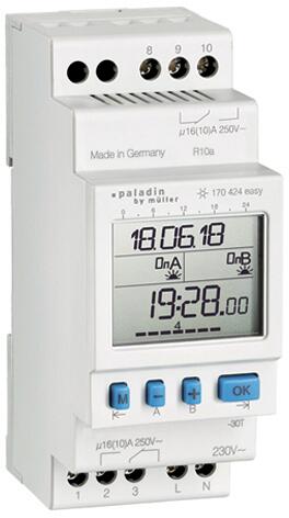 Hugo Müller easy Astro Schaltuhr Tagesprogramm, 1 Kanal, NFC Programmierung, Digital (170413)