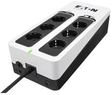 Eaton 3S Gen2 USV DIN, 850 VA, 510 W, Eingang: Schuko, Ausgänge: (4) Schuko, (4) Schuko nur Überspannung, USB Kommunikation, USB-Ladung (2), Tower (3S850D)