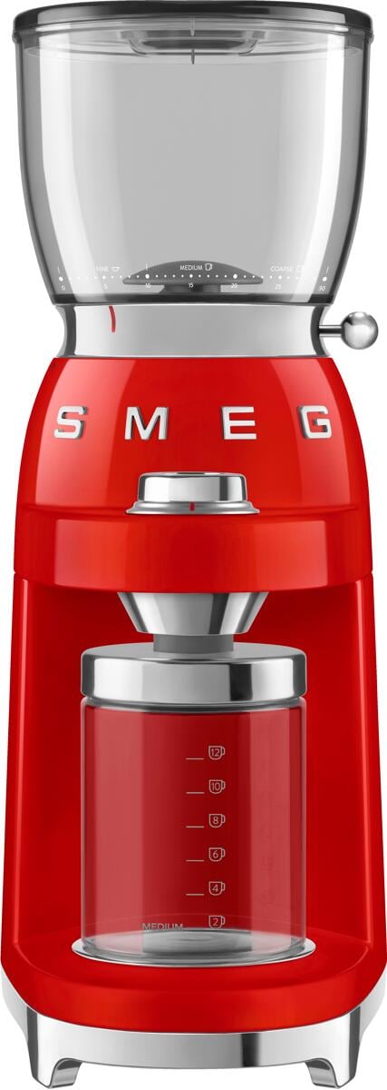 Smeg CGF11RDEU 50"s Style Kaffeemühle, 150W, rot