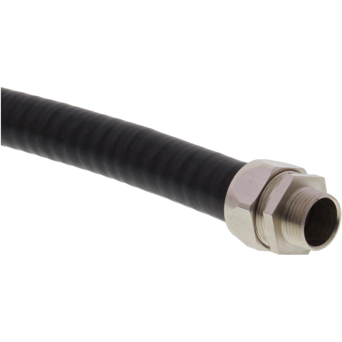 Wiska BMCG-PVC-S-40-BK Schutzschlauch, Stahl, PVC ummantelt, glatt, NW40, schwarz (10109029)
