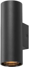 SLV ASTO TUBE Wandaufbauleuchte, zylindrisch, GU10, 2x max. 10 W, schwarz (1006443)
