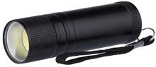 EMOS 1440813110 COB LED Metall-Taschenlampe, 100lm, 3x AAA, schwarz