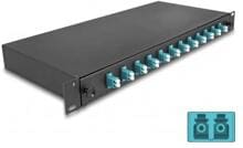 Delock 19″ LWL Spleißbox 12 x LC Duplex OM3 1HE komplett bestückt (67004)