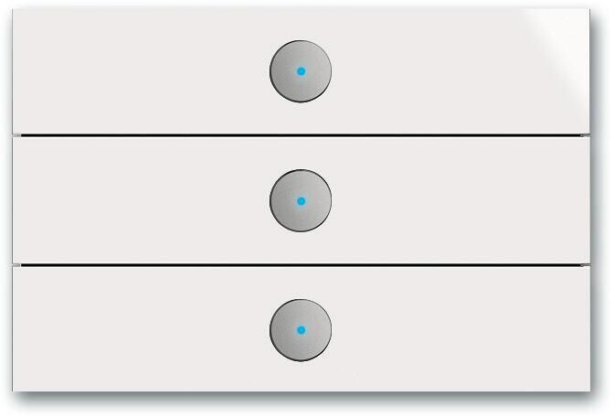 Busch Jaeger 6342-24G-101 Bedienelement 3-fach Busch- priOn , KNX System, Studioweiß (2CKA006310A0121)