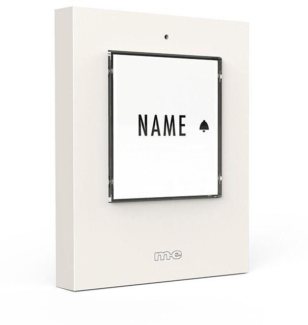 M-E KTF 2 EG Klingeltaster, beleuchtet 1-Familienhaus, Edelstahl, Aufputz, Edelstahl gebürstet (41424)