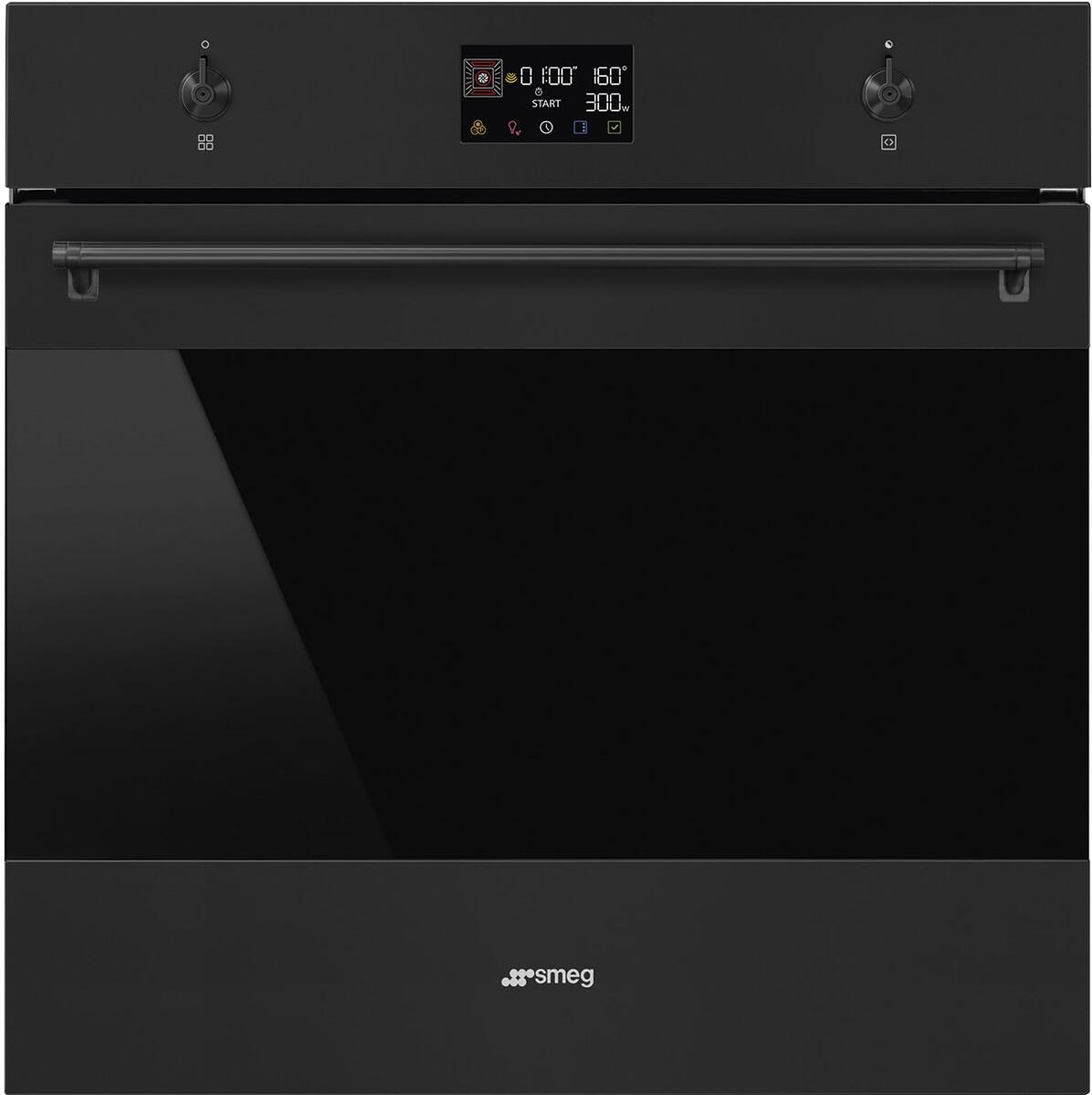 Smeg SO6302M2N Einbaubackofen mit Mikrowellenfunktion, 59,7 cm breit, 68 L, Vapor Clean, schwarz