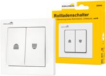 Schellenberg Rollladenschalter mit Rastfunktion, elektrischer Doppel-Wippschalter Unterputz, weiß (25006)