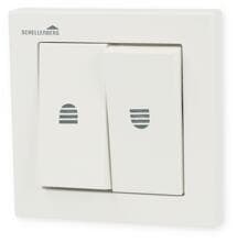 Schellenberg Rollladenschalter mit Rastfunktion, elektrischer Doppel-Wippschalter Unterputz, weiß (25006)