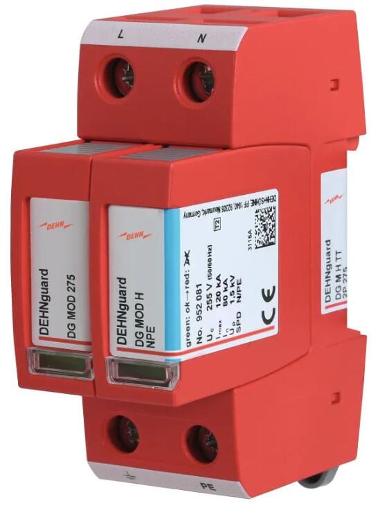 Dehn DG M H TT 2P 275 Überspannungsableiter Typ 2 DEHNguard M H für einphasige TT- und TN-Systeme (952181)