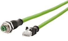 METZ CONNECT M12 Industrial Ethernet Leitung, X-kodiert, 5m, M12 Buchse gerade - RJ45 Stecker gerade, ohne Flansch, PUR (142M2X25050)