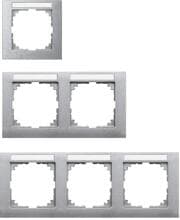 Merten Rahmen, M-Pure, mit Beschriftungsträger, aluminium 