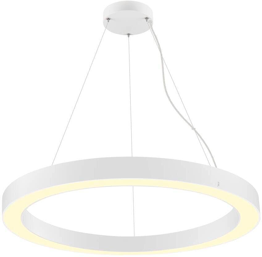 SLV MEDO RING 90 Pendelleuchte, Ø 90cm, Pendellänge 300cm, UGR≤25, rund, 42W, 3000/4000K, dimmbar DALI, IP20, weiß (1008594)