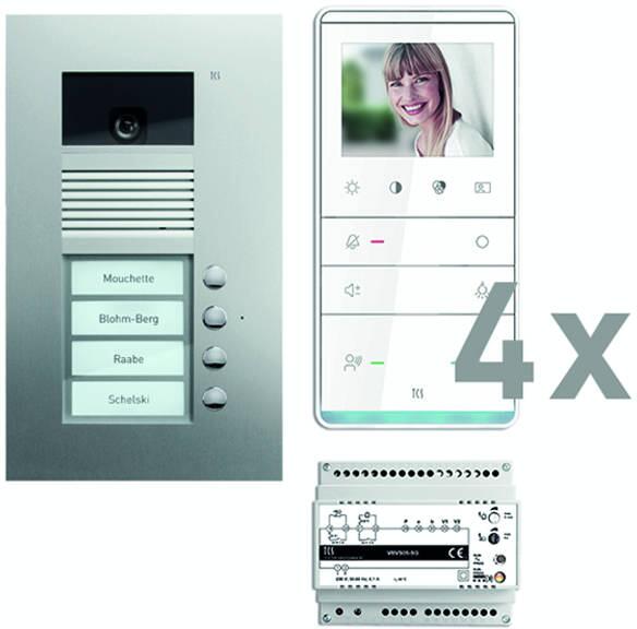 TCS PVU17040-0010 video:pack, 4Tasten, weiß/silber