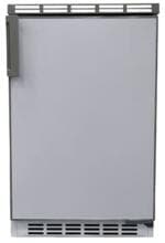 respekta UKS110-11 Unterbaukühlschrank mit Gefrierfach, 49,5 cm breit, 82 L, Festtürtechnik, Regelbares Thermostat, LED Beleuchtung, silber