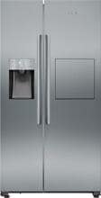 Siemens KA93GAIDP iQ500 Stand Side by Side Kombination, 90,8 cm breit, 560 L, noFrost, Eis- und Wasserspender, Festwasseranschluss, Gebürsteter Stahl AntiFingerprint