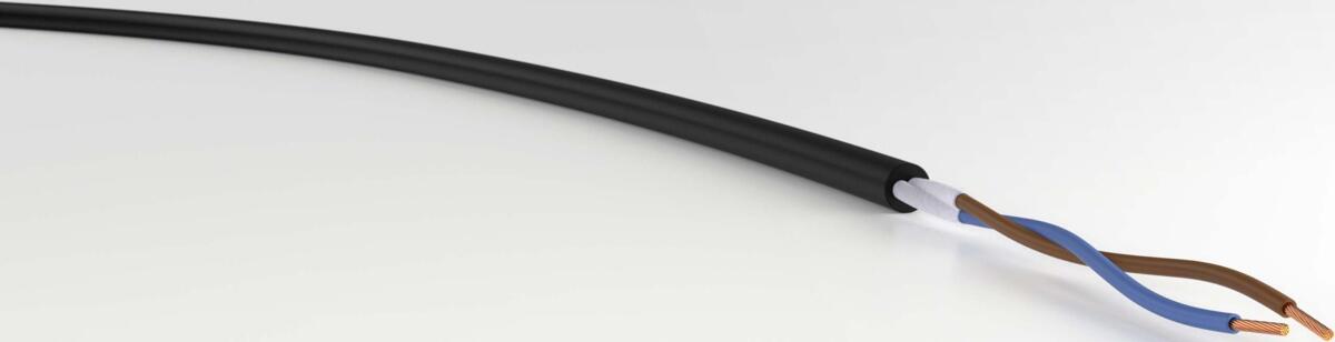 Gummischlauchleitung H07RN-F 2x1,5, schwarz, Ring, 50 m