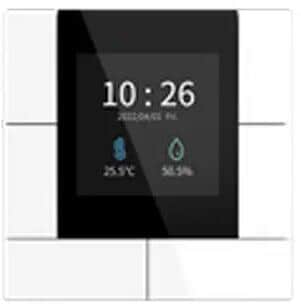 GVS Multifunktionspanel, wahlweise 3 Modis, integrierter Temperatur- und Luftfeuchtigkeitssensor, weiß matt (CHPBL-03/00.2.00)