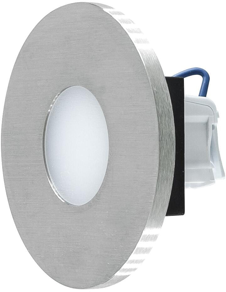 EVN LQ-Serie LED Wandeinbauleuchte, IP44, 220-240V, 1,8W, 3000K, 55lm, Edelstahl (LR01802)