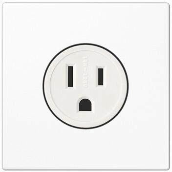 Jung LS521-15WW Steckdose, US-Norm NEMA 15 A, alpinweiß