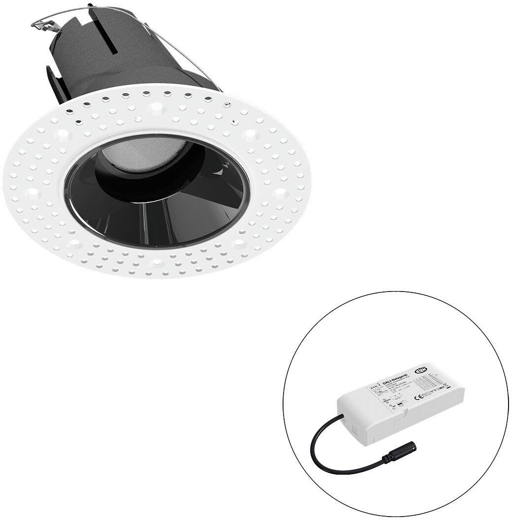 EVN SELECTO LED Deckeneinbau, rund, dreh-/schwenkbar, IP20, 220-240V/AC, 18W, 3000K, 2100lm, inkl. Netzgerät, DALI, Reflektor schwarz/hochglänzend, 15