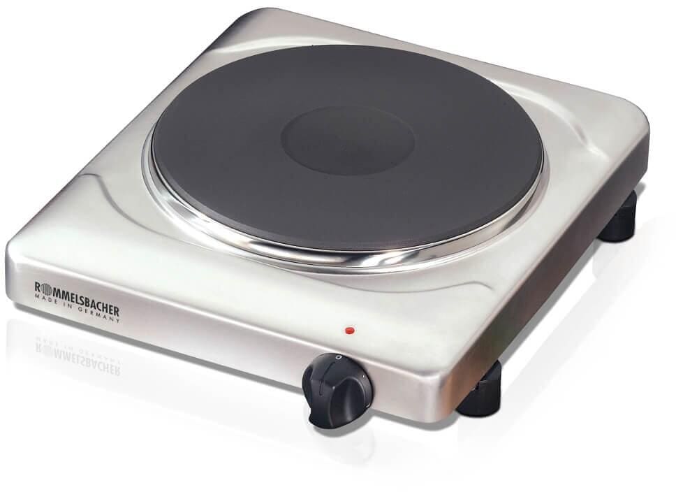 Rommelsbacher THS 2022/E Gastro Einzelkochplatte, 2000 W, Edelstahl