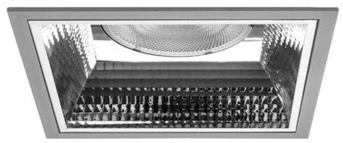 Brumberg Apollo Maxi LED-Einbaudownlight, 230 V AC, 50 Hz, 3.500 K, 20,5 W, 55°, CRI > 90, quadratisch, silber (41644165)