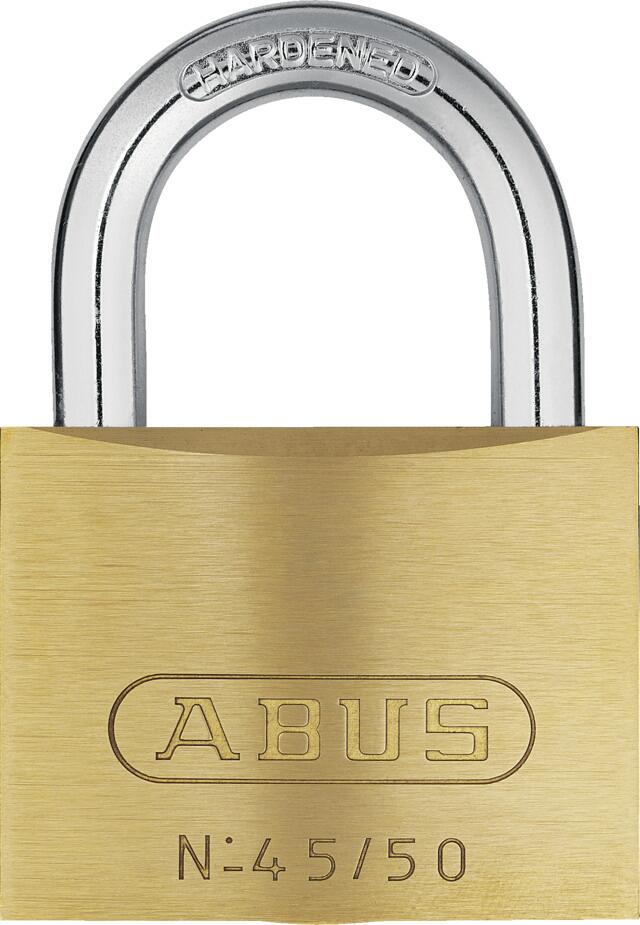 ABUS 45/50 Lock-Tag Vorhängeschloss, Messing (80615)