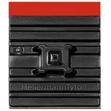 Hellermann Flexibler Befestigungssockel, PA66HS 28x28mm, 100 Stück, schwarz