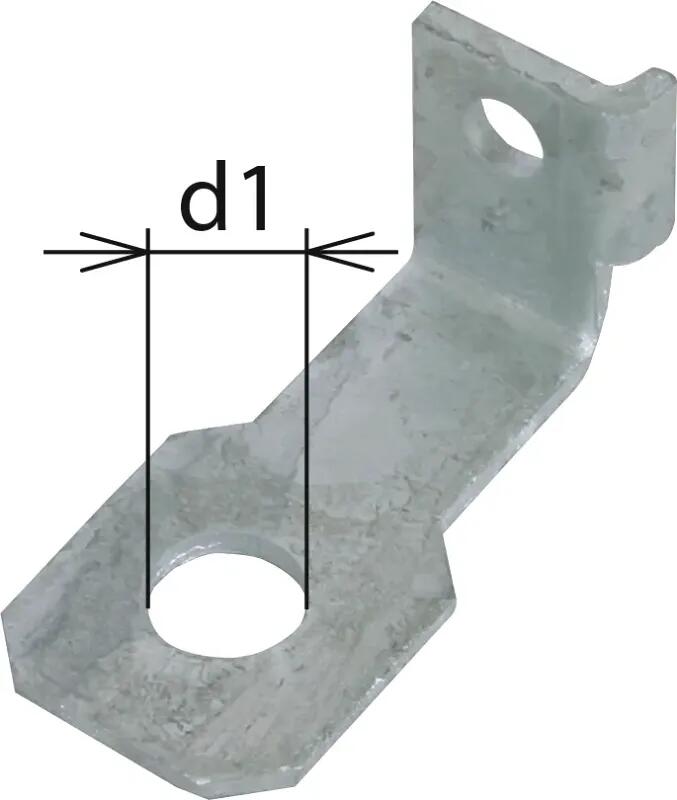 Dehn AB EXFS IF1 W 11 Anschlussbügel IF1 abgewinkelt Bohrdurchmesser d1 11 mm (923311)