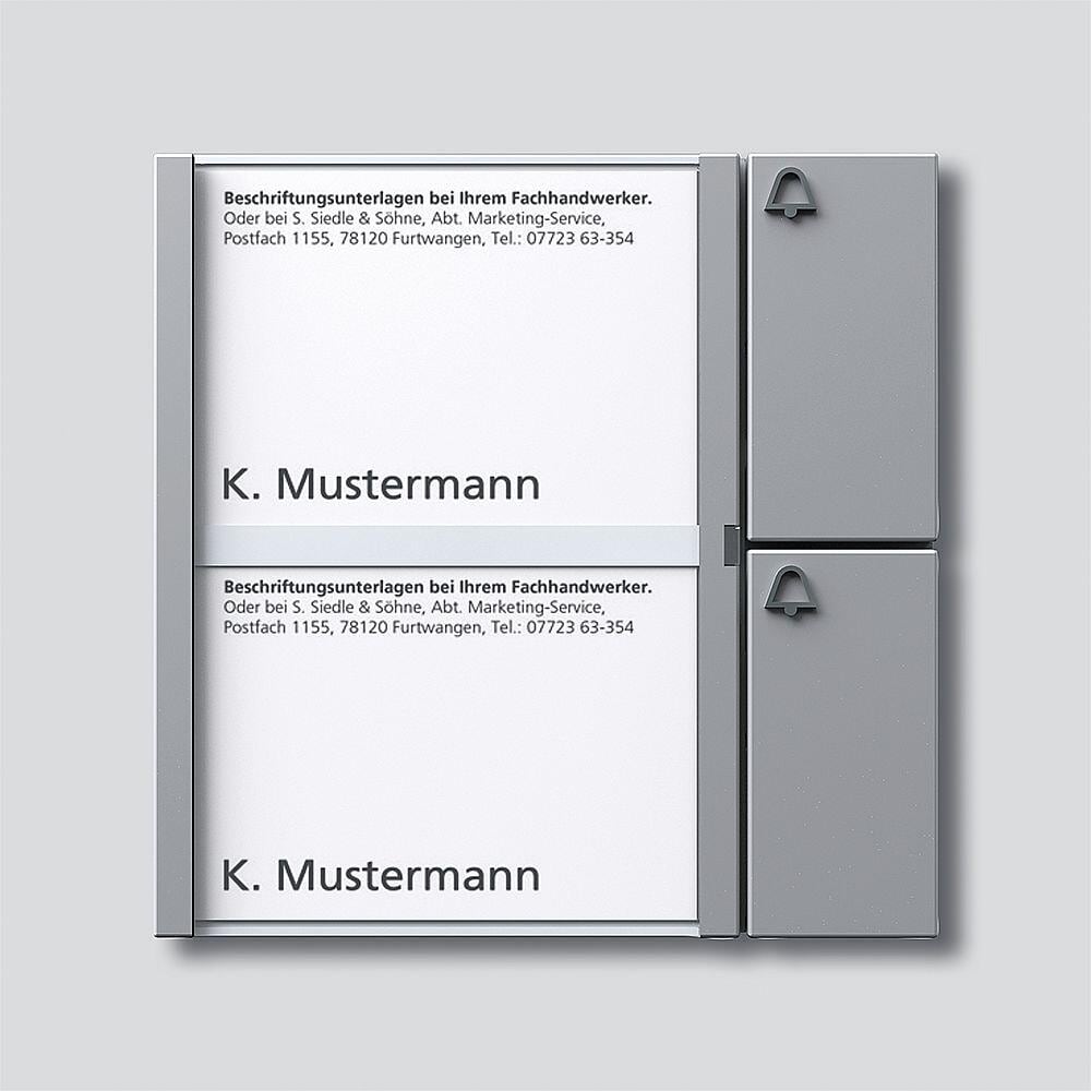 Siedle Vario TM 612-2 SM Tasten-Modul, silber-metallic (200035520-00)