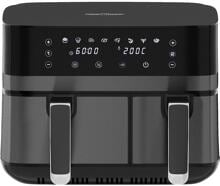 ProfiCook PC-FR 1295 H Doppel-Heißluft-Fritteuse, 2700 W, 8 Automatikprogramme, schwarz/Edelstahl