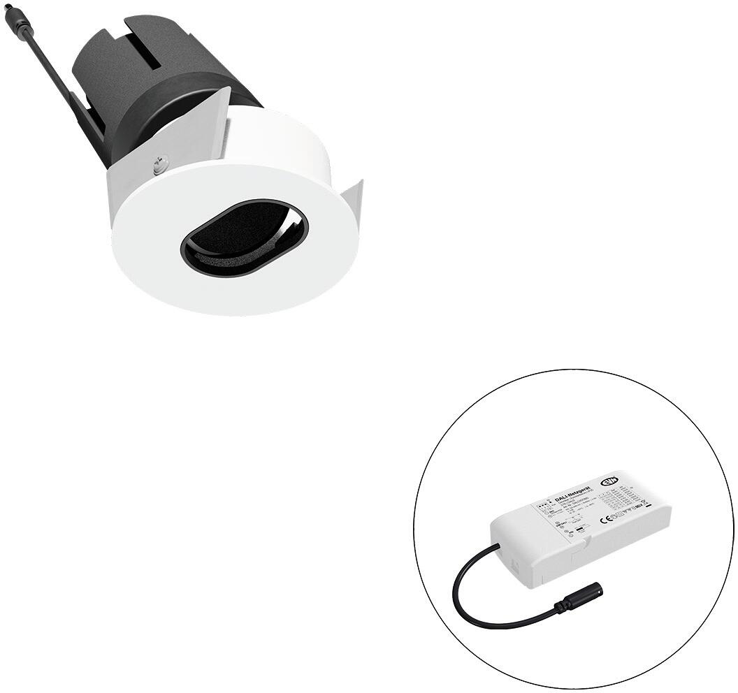 EVN SELECTO LED Deckeneinbau, rund, schwenkbar, IP20, 220-240V/AC, 13W, 4000K, 1229lm, inkl. Netzgerät, DALI, Reflektor weiß/matt, 8.951,00cd, mediums