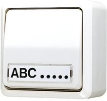 Wippschalter 10 AX 250 V ~ mit Schriftfeld, alpinweiß, Serie AP 600, Jung 606ANAWW
