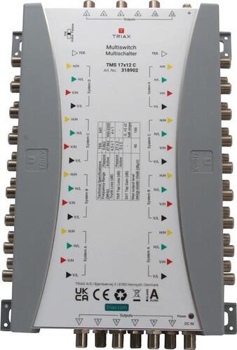 Triax TMS 17x12C Multischalter, Kaskade, 17 Eingänge, 12 Teilnehmerausgänge (318902)